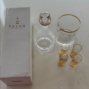 Z Gallerie Salud Gold Toasting Set NWT